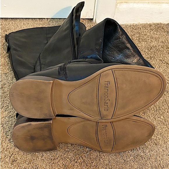 Franco Sarto Leather Wide Calf Boots. Black Knee High Woman’s Size 8.5 - Picture 9 of 14